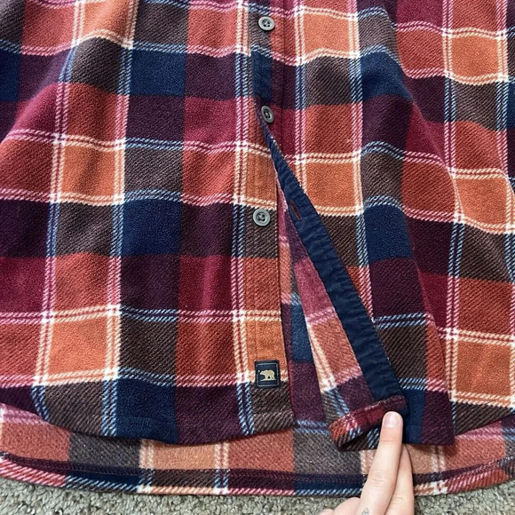 Freedom Foundry Mens Red Plaid Fleece Buffalo Flannel Button Up Shirt 2XL XXL - Picture 12 of 13